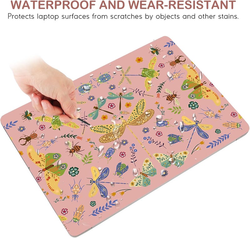 DINKY Laptop Skin Sticker Decal 15.6" 15.4" 12" 13" 13.3" 14" 15 inch Laptop Universal Vinyl Skin Stickers Cover Art Decal Notebook PC Personalized Protector, Pink Dragonfly - Image 3